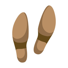 Print of shoe vector icon.Cartoon vector icon isolated on white background print of shoe .