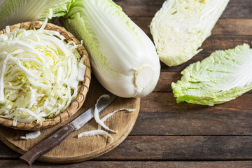 Fresh and organic Chinese cabbage