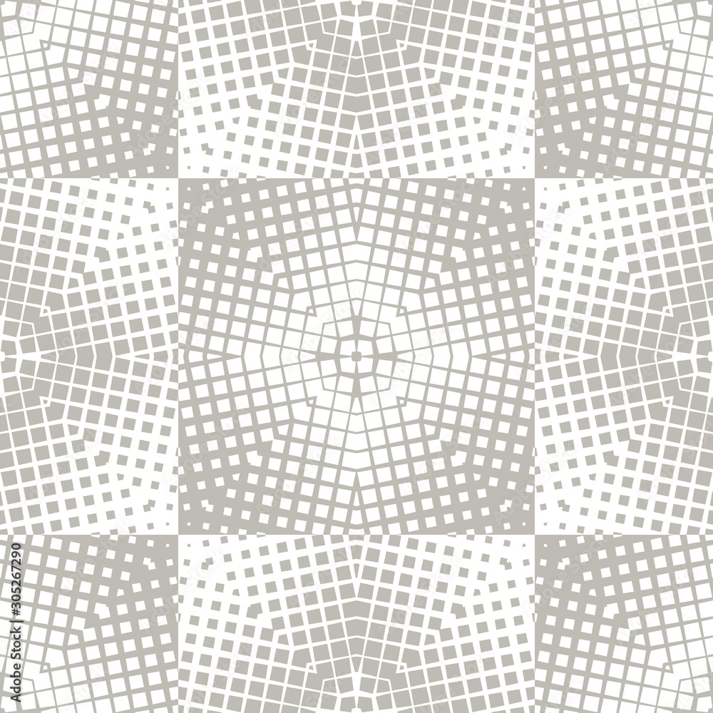 Poster simple seamless pattern with geometric texture. optical illusion of the transition of forms among th