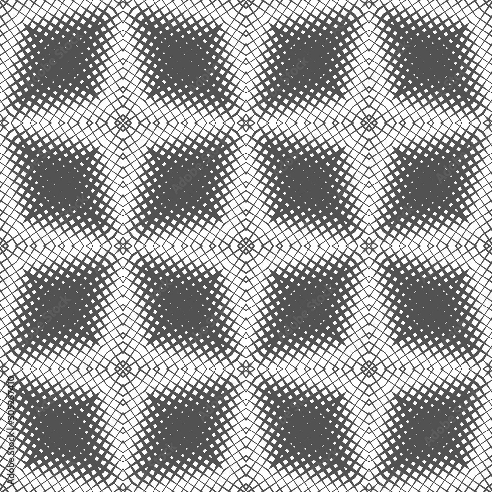 Poster simple seamless pattern with geometric texture. optical illusion of the transition of forms among th