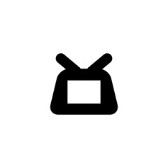 Television icon. Media entertainment symbol. Logo design element