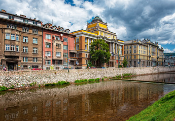 Fototapeta na wymiar Houses in the old town of Sarajevo