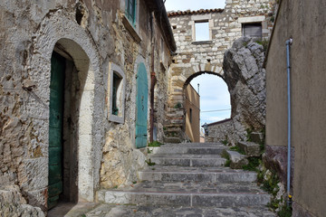 Bagnoli del Trigno, Italy, 11/23/2019. A tourist trip to a mountain village in the Molise region, Italy