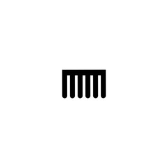 Comb icon. Hair equipment symbol. Logo design element