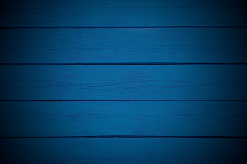 Old painted blue wooden boards. Horizontal view. Close-up. Background. Texture.