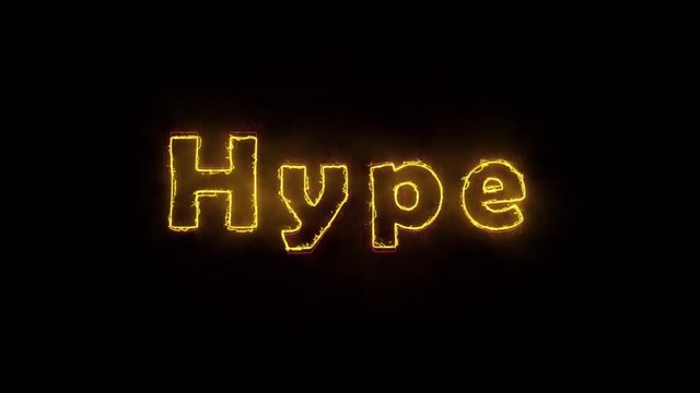 Hype - High Resolution Animated Illustration White Hand Drawn Lettering. Whiteboard Animation. Doodle Handwritten Motion Graphics Callighraphy Design Quote