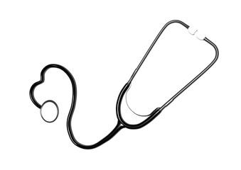  Stethoscope. Medical equipment. On white background. Treatment, medicine, hospital, heart. 3d rendering