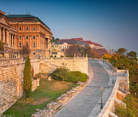 Fototapeta na wymiar View on Royal Castle in Budapest in autumn