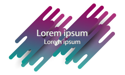 Fototapeta premium abstract flyer gradient geometric rounded lines 