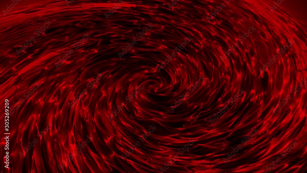 Poster abstract vortex of liquid substance of red color, seamless loop. animation. rippled texture flowing 
