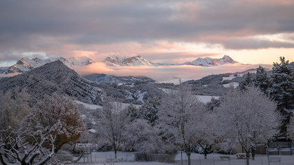 Nuage sur les montagne