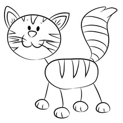 Niedliche Katze - Vektor-Illustration