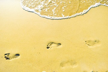 footprints in the sand
