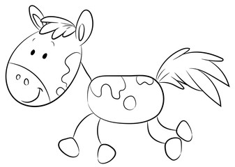 Niedliches Pferd - Vektor-Illustration