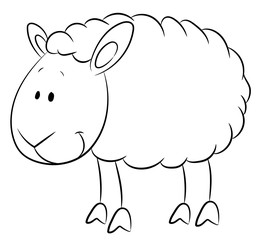 Niedliches Schaf - Vektor-Illustration