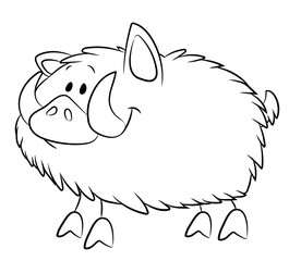Niedliches Wildschwein - Vektor-Illustration