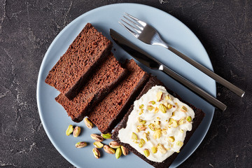 close-up of sliced Dark Molasses Gingerbread Cake