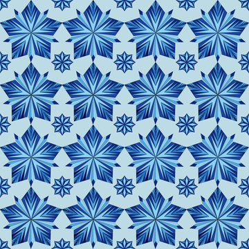 Seamless pattern with snowflakes. Winter Christmas and new year theme. Can be used for Souvenirs, fabric printing and typography.