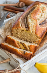 Fresh homemade banana bread