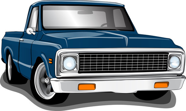 Classic 70's Style Pickup Truck	