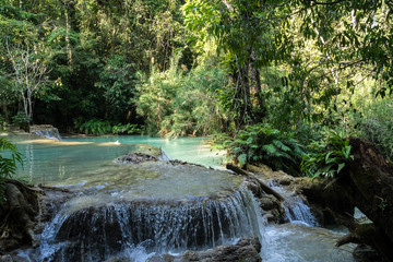 Tat Kuang Si waterfalls near Luang Prabang, Laos