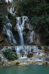 Fotobehang Tat Kuang Si waterfalls near Luang Prabang, Laos © rudiernst