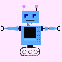 The robot in layers for rigging and animation