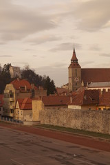 Black Church in the twilight light (Biserica Neagra), Romania, Transylvania, Brasov