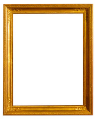 Photo antique picture frame isolated on white background