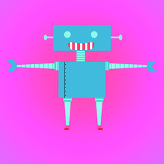 The robot in layers for rigging and animation