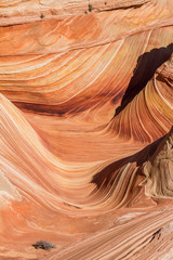 The Wave in Arizona under early morning light after sunrise.