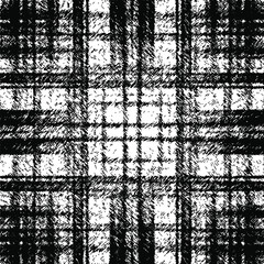 Abstract grunge texture, distress crosshatch pattern, checkered distressed background, old, dirty surface, black and white vector illustration.