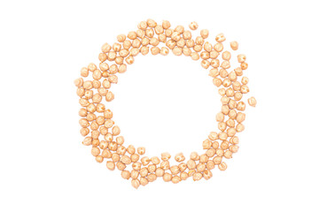 Chickpea isolated on the white background.
