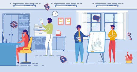 Office Work with Employees, Project Management.