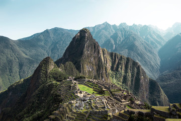 Mountain views of Machu Picchu