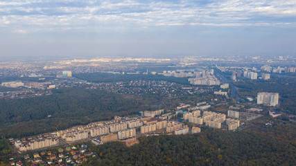 Many multi-storey buildings, solid building to the horizon, Kiev, Osokorki.