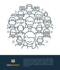 User Community Logo & Graphic Illustration Concept.