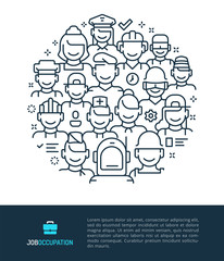Professions & Occupations Logo & Graphic Illustration Concept.