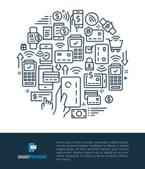 Contactless Payment Logo & Graphic Illustration Concept.