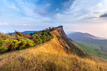 Beautiful Nature Landscape View of Tropical Mountains at Doi Mon Jong, Thailand