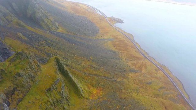 iceland nature from the dron