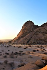Fantastic afternoon/evening view with nice sunlight at Spitzkoppe, Namibia