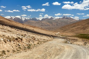 Pamir highway or Pamirskij trakt  road in Tajikistan