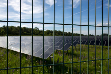 renewable energy, landscape and solar panels