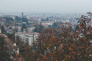 Forry Evening in the city of Bergamo.