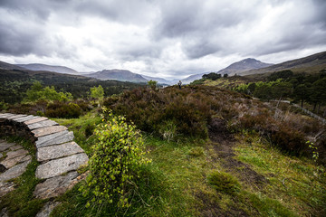 Fototapeta na wymiar Beautiful scenic landscape of Scotland nature.