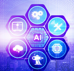 Artificial intelligence modern computing concept