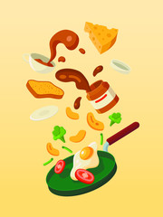 vector illustration of breakfast