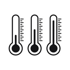 Thermometer icon, isolated vector illustration
