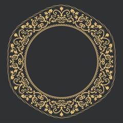 Round decorative baroque ornament.